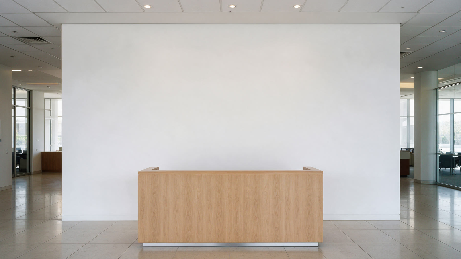 Reception wall with dimensional Atlanta Home Concierge letters