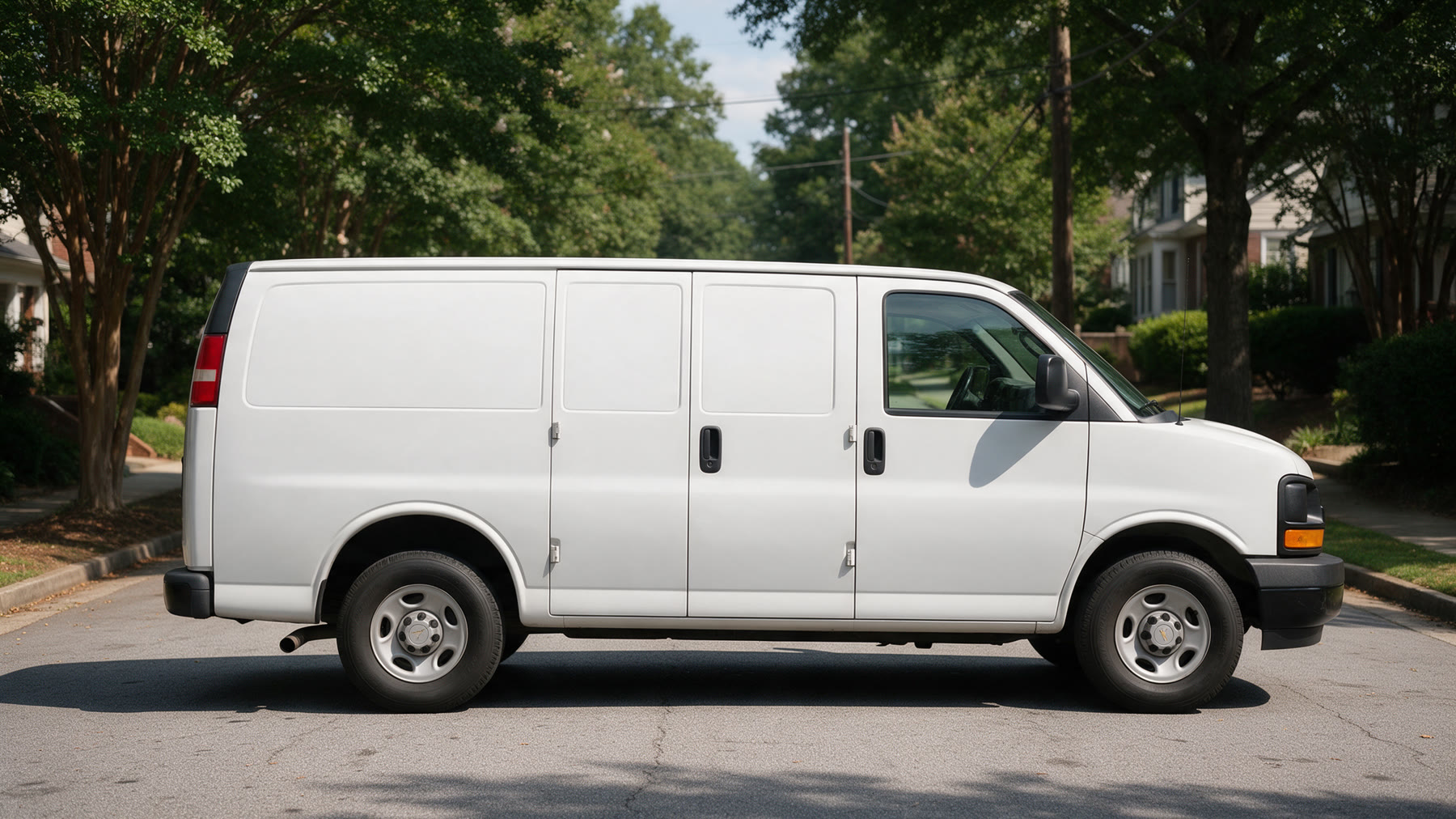 White service van with the Atlanta Home Concierge logo on its side