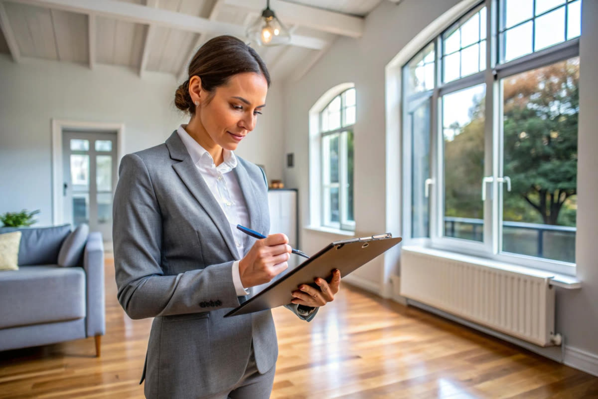 House manager reviewing a checklist